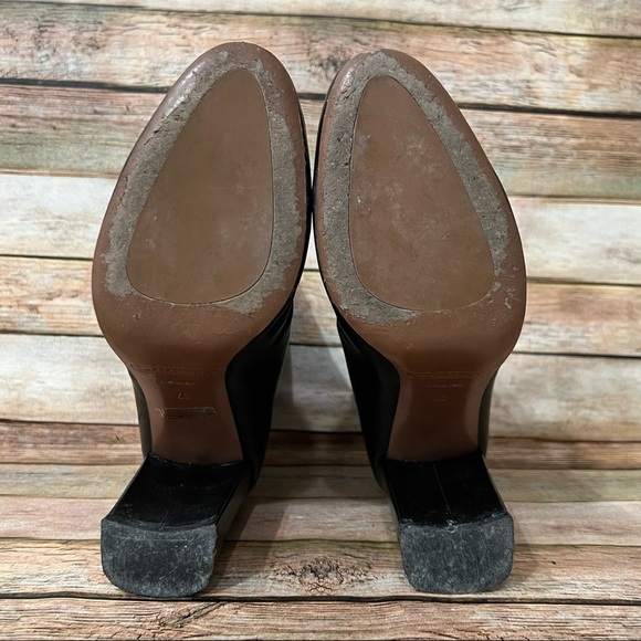 L'Autre Chose Black Leather Ankle Boots - Picture 6 of 9